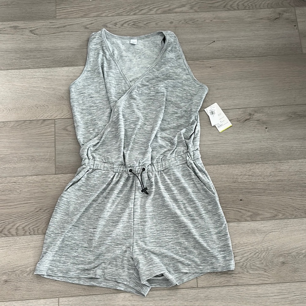 Old Navy Active Gray Sleeveless shorts Jumpsuit